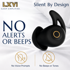 LXYi Sleep Earbuds - Ultra-Thin Headphones for Side Sleepers - 8-Hour Battery (24h w/Case) No Buttons, No Lights, No Alerts