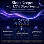 LXYi Sleep Earbuds - Ultra-Thin Headphones for Side Sleepers - 8-Hour Battery (24h w/Case) No Buttons, No Lights, No Alerts