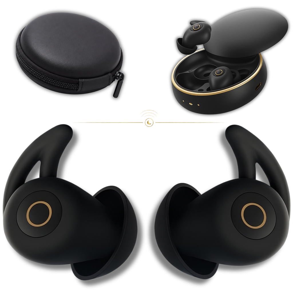 LXYi Sleep Earbuds - Ultra-Thin Headphones for Side Sleepers - 8-Hour Battery (24h w/Case) No Buttons, No Lights, No Alerts