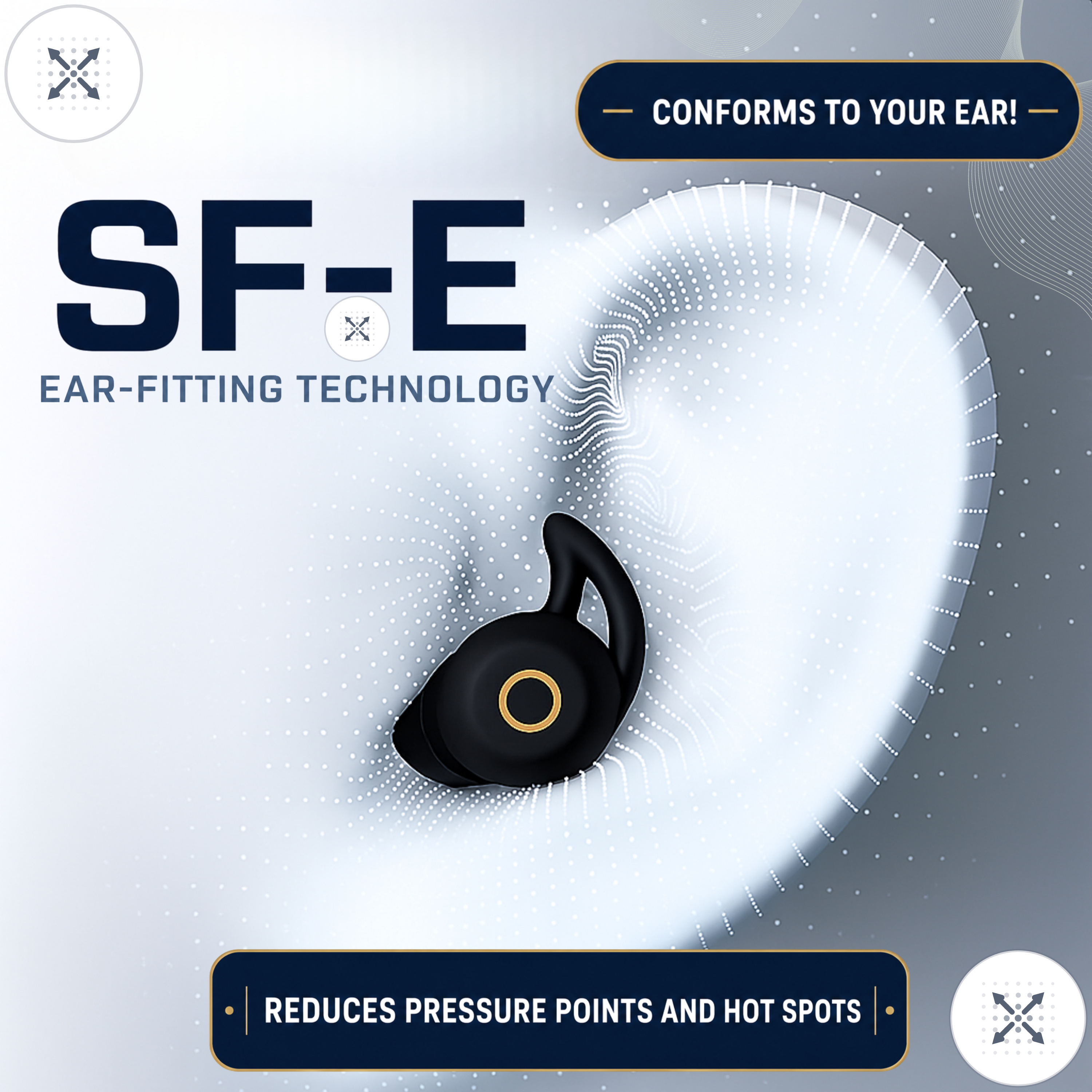 LXYi Sleep Earbuds - Ultra-Thin Headphones for Side Sleepers - 8-Hour Battery (24h w/Case) No Buttons, No Lights, No Alerts