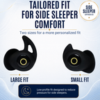 LXYi Sleep Earbuds - Ultra-Thin Headphones for Side Sleepers - 8-Hour Battery (24h w/Case) No Buttons, No Lights, No Alerts