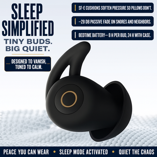 LXYi Sleep Earbuds, 2nd Gen - Noise Blocking -28dB - Wireless Bluetooth 5.3 - 8 Hours Battery Life - Side Sleeper Optimized - Includes LXYi Sleep Sounds