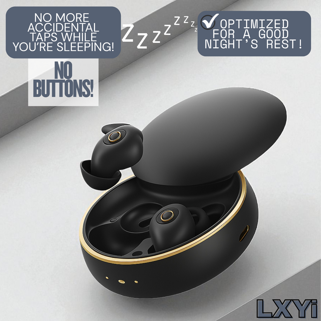 LXYi Sleep Earbuds Pro - Noise Blocking -28dB - Wireless Bluetooth 5.3 - 8 Hours Battery Life - Side Sleeper Optimized - Includes LXYi Sleep Sounds