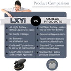 LXYi Sleep Earbuds - Ultra-Thin Headphones for Side Sleepers - 8-Hour Battery (24h w/Case) No Buttons, No Lights, No Alerts